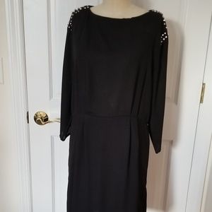 Black H&M Embellished Shoulder Dress